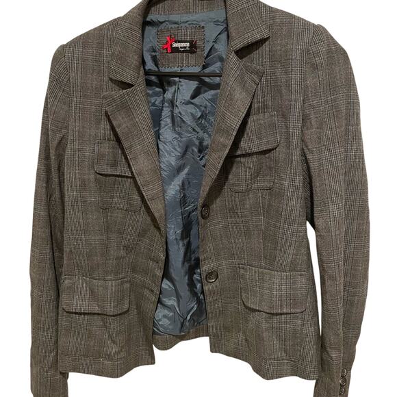 Sinequanone Paris gray Textured Single-Breasted Blazer size euro 40 or us 8 - Picture 1 of 4